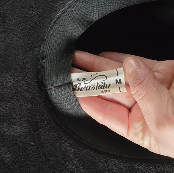 Floral Embroidered Black Hat - Picture 6 of 12